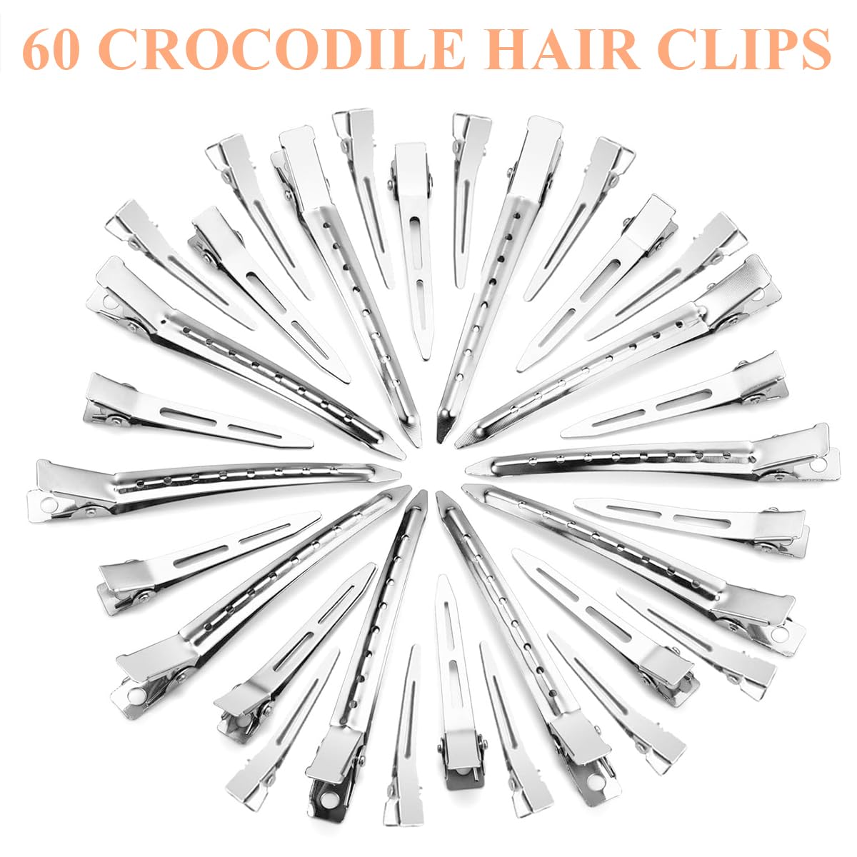 MAYCREATE 60Pcs Styling Hair Clips, Duckbill Long Hair Clips, Silver Metal Duck Billed Hair Clips for Women Styling Sectioning, Pin Curl Clips for Hair, Alligator Roller Clip with Storage Box MAYCREATE 60Pcs Styling Hair Clips, Duckbill Long Hair Clips, Silver Metal Duck Billed Hair Clips for Women Styling Sectioning, Pin Curl Clips for Hair, Alligator Roller Clip with Storage Box